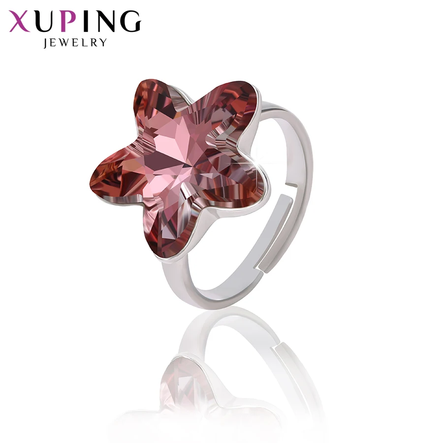Xuping Ювелирная форма пентаграммы кольцо с изысканными кристаллами от Swarovski