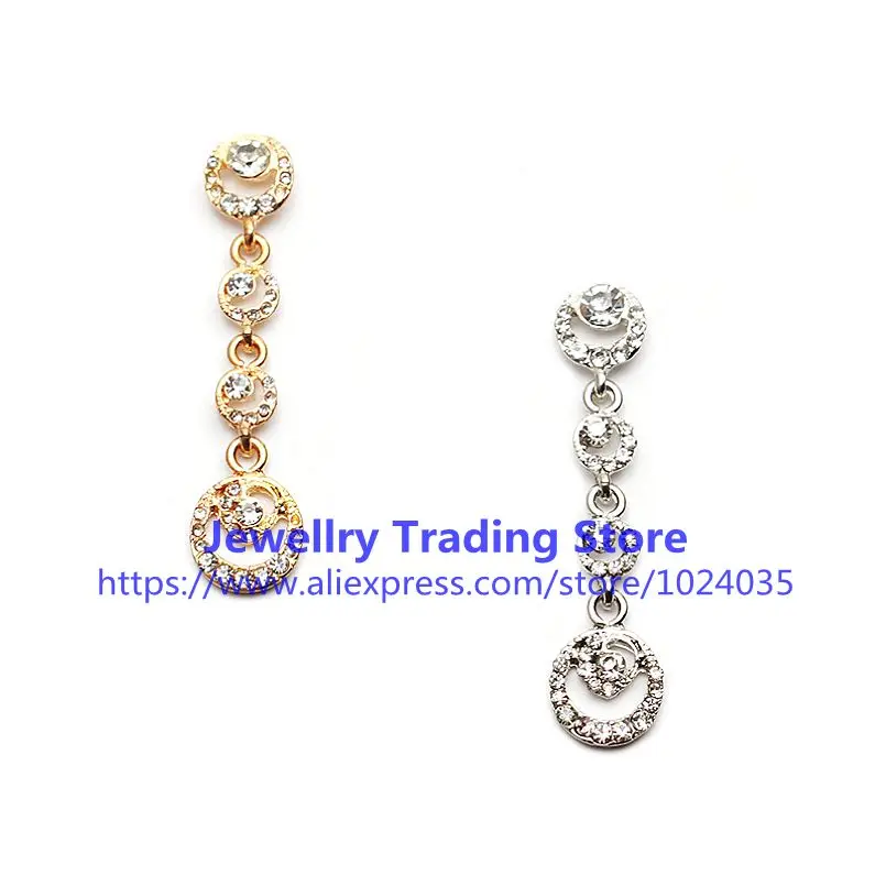 Оптовые женские серьги модного ювелирного изделия с камнями раундовых вырезов из меди нового дизайна с горячими продажами eh17071105