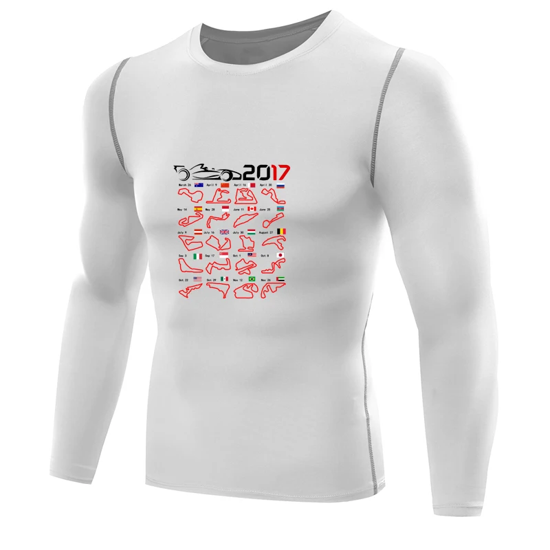 Мужская компрессионная футболка с коротким рукавом календарем|t shirt men|f1 t shirtt-shirt