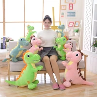 40 90cm giant cute stuffed down cotton dinosaur plush toys cartoon tyrannosaurus rex dolls for children kids birthday gifts
