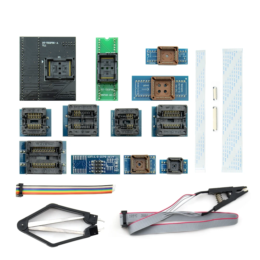 RT809H EMMC программирование Nand FLASH + 16 адаптеров TSOP56 TSOP48 SOP8 TSOP28 адаптер тестовый зажим