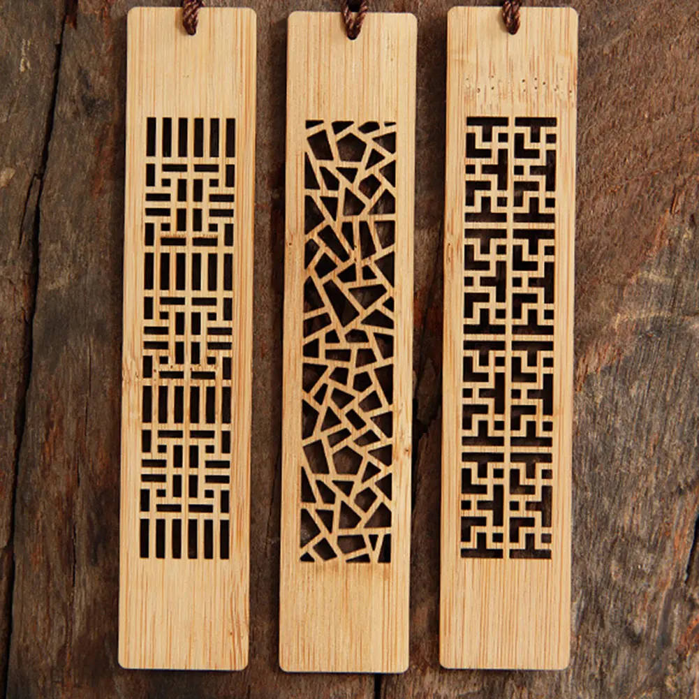 4 шт. деревянные закладки классические винтажные полые ретро шикарные fir подарки