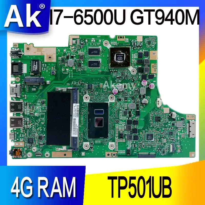 AK TP501UB материнская плата для ноутбука For Asus TP501UQ TP501U TP501 тест оригинальная 4GRAM I7 6500U