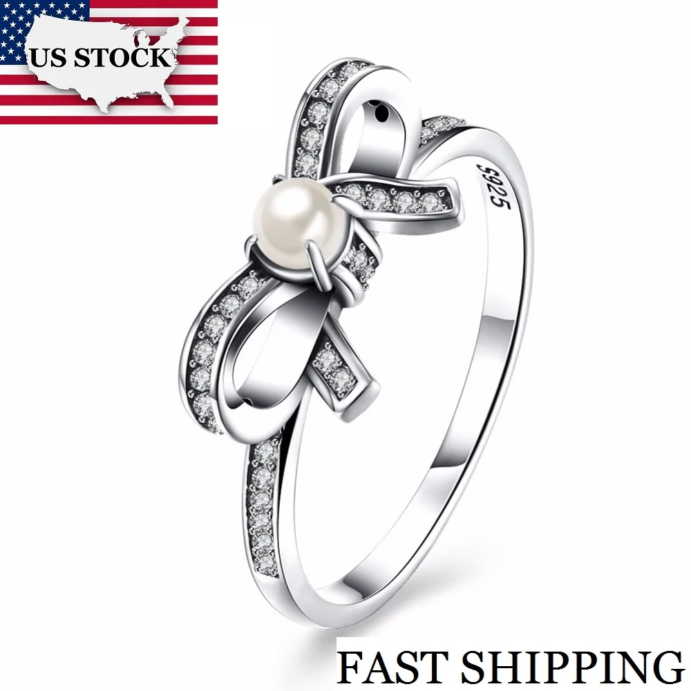 Uloveido галстук-бабочка Кольца для Для женщин серебро 925 jewelry кольцо с камнем фианит