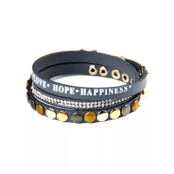 Стразы надежная любовь счастье черная многослойная Повседневная обертка