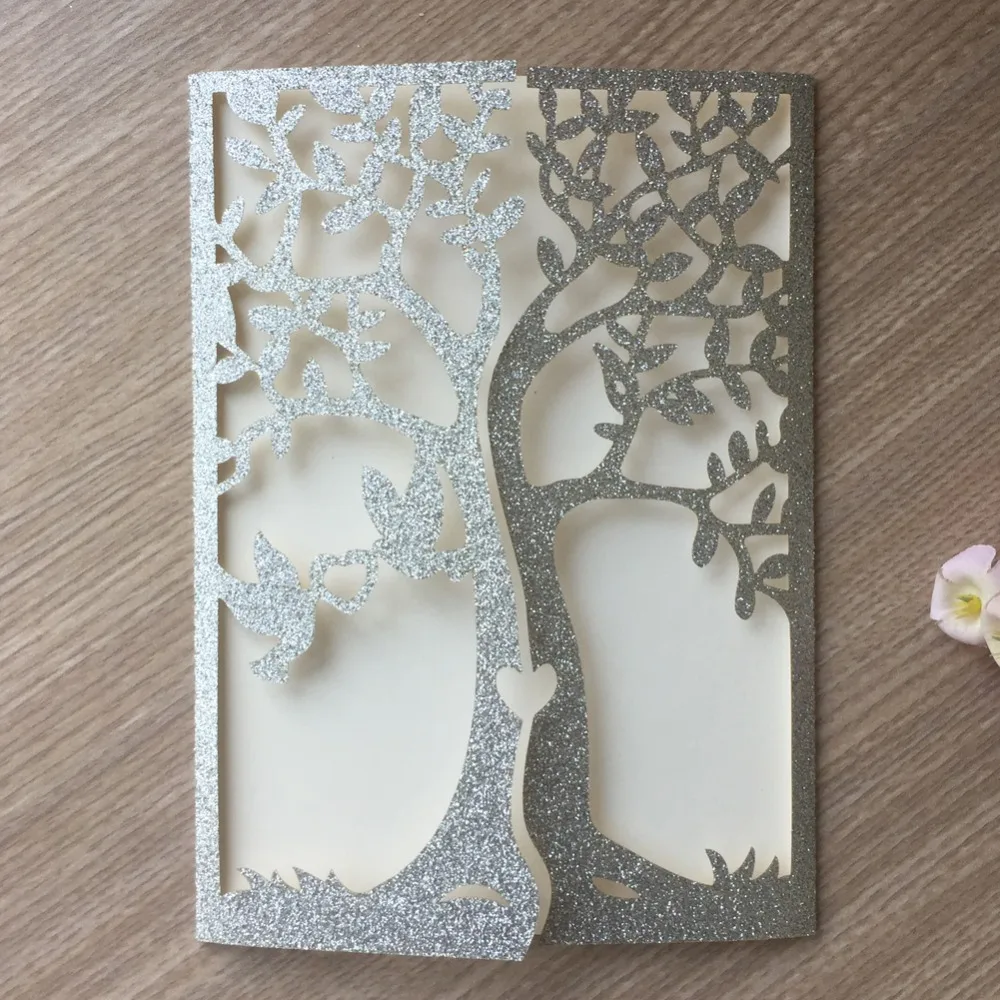 30 шт. блестящая бумага с лазерной резкой ручная работа серебряное розовое