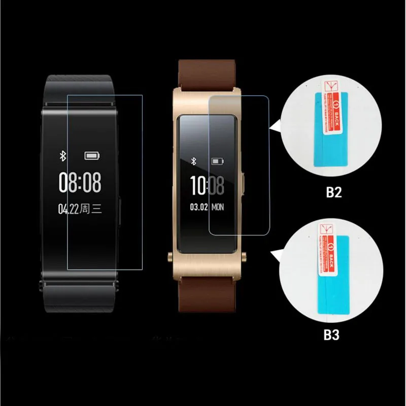 2pcs Anti-shock Soft TPU Ultra Clear Protective Film For Huawei TalkBand Talk Band B3 B2 Smart Wristband Screen Protector Cover