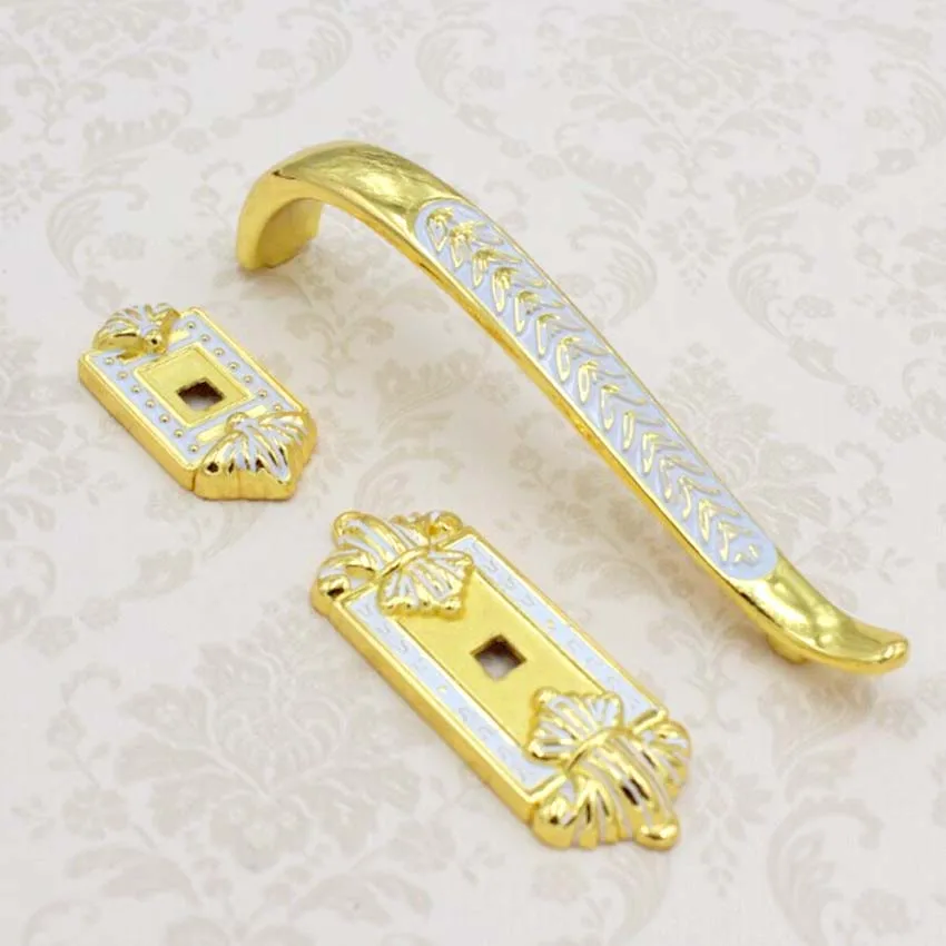 Европейские рукоятки 128 мм золотые ручки для ящиков и шкафов диаметром 2 5 дюйма