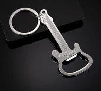 fashion hot gift zinc alloy beer guitar bottle opener bottle opener keychain keyring key chain key ring