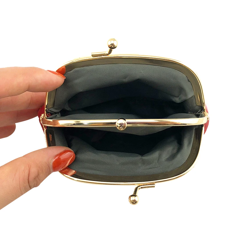 NICOLE &amp CO New Genuine Leather Coin Purse girls Sheepskin Change Metal Hasp Closure Card Holder Wallet Zipper Small Bag |
