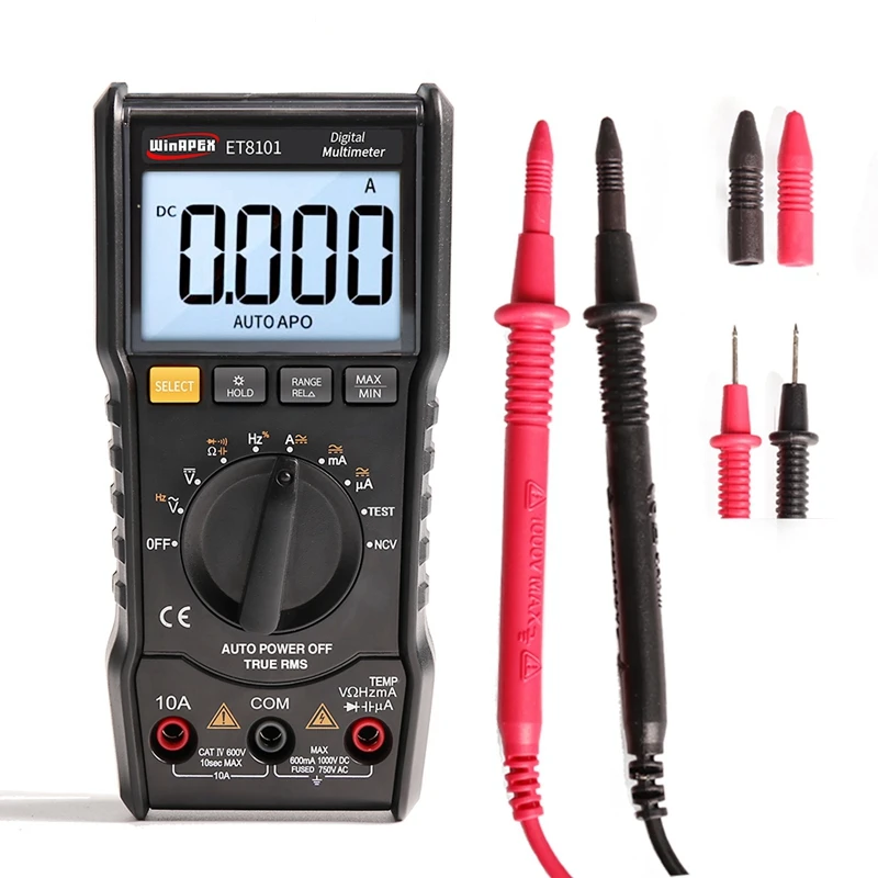 Цифровой мультиметр WINAPEX тестер 3 5/6 1000V 10A AC DC 6000 True RMS цифровой