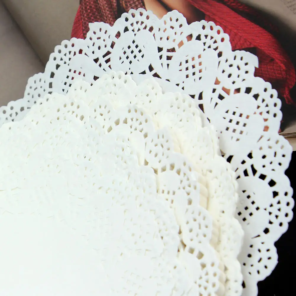 Круглая круглая подставка под кружево 50 шт.|lace paper|drink coasterscraft doilies |