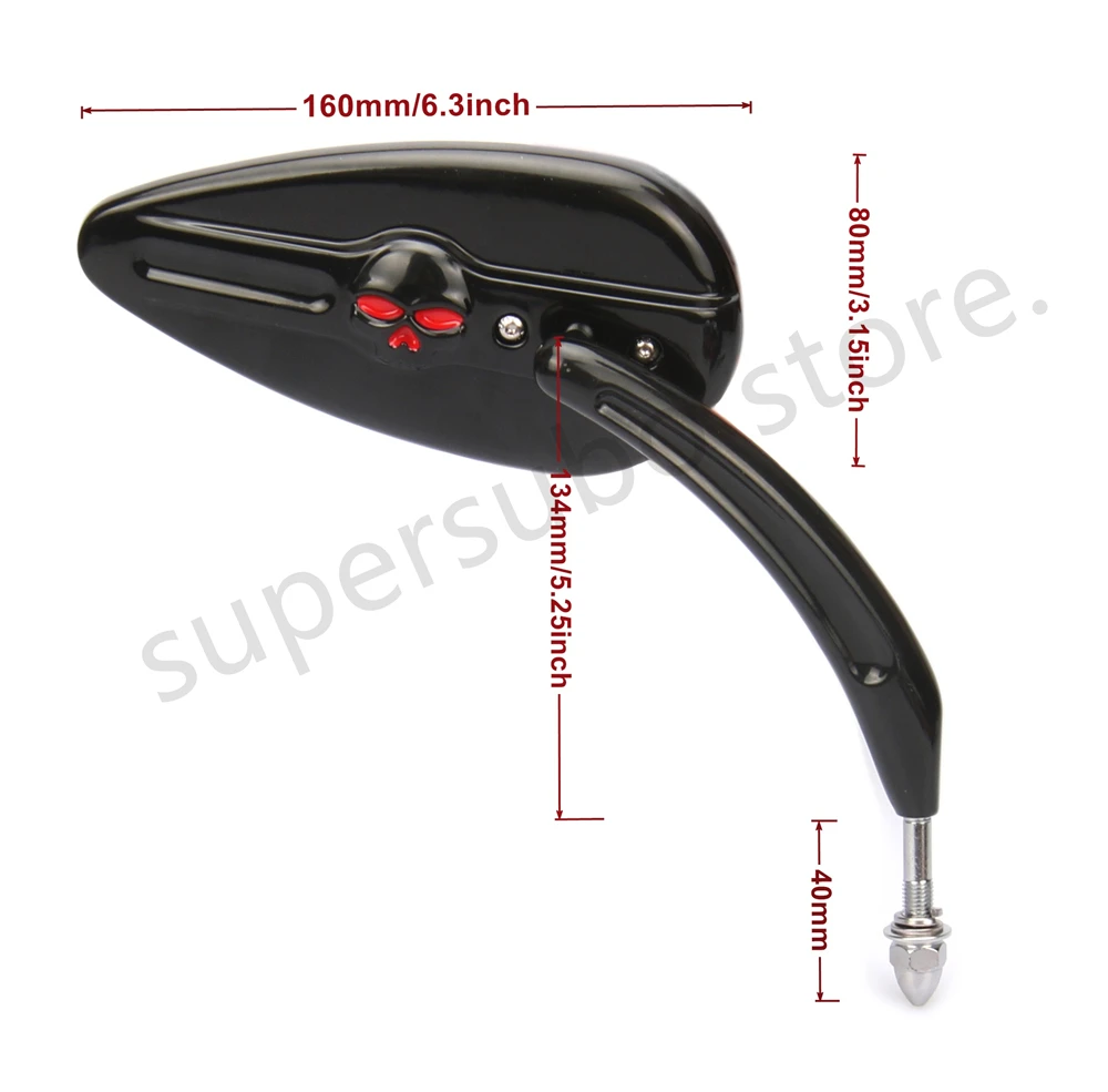 Motorcycle parts Aluminum skull Mirrors For Harley street glide road king side view softail fatboy mirrors Ultra Classic EFI | Автомобили