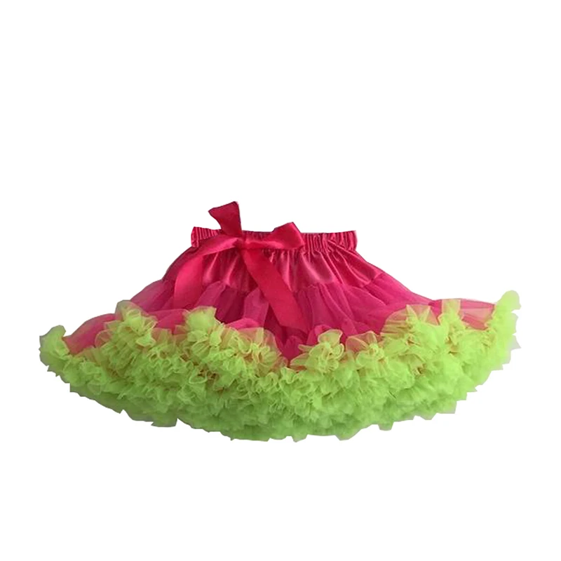 hotpink Fluorescent Несколько цветов пышные шифоновые мини-юбки в Для женщин юбка-американка, юбка-пачка для малышей юбки для девочек юбка принцессы Одежда для танцев вечерние одежда Нижняя юбка в стиле "Лолита" - Цвет: hotpink Fluorescent