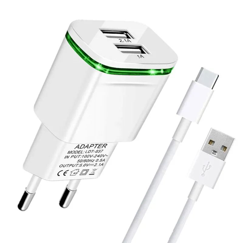 Европейское зарядное устройство со светодиодным адаптером для Samsung Huawei LG G4 G3 Stylus
