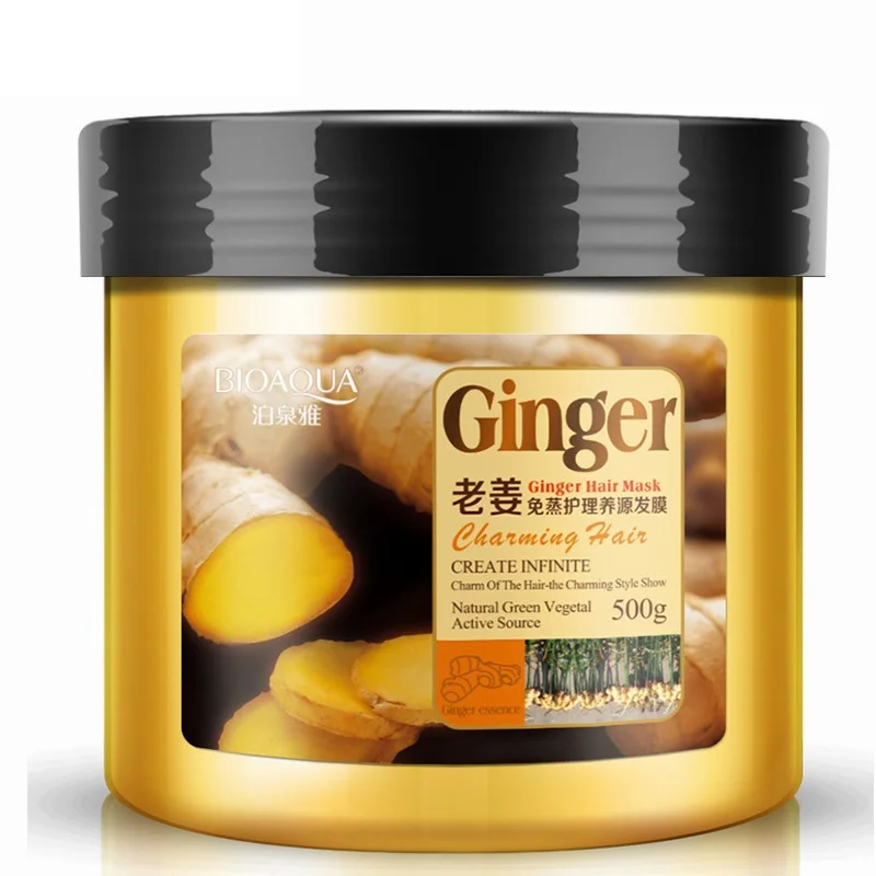 

Steam-Free Nutrition Ginger Hair Mask Baked Ointment For Frizz Dry Damaged Hair Repair Soft Conditioner Hair Treatment 500ML