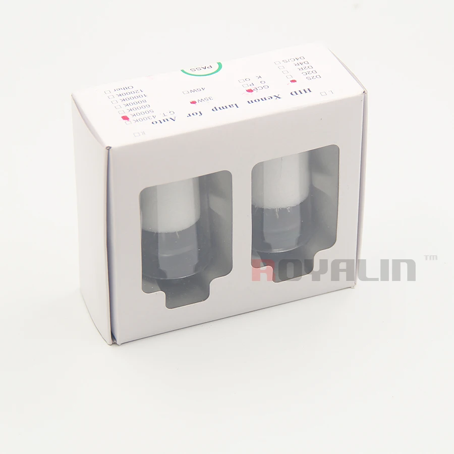 ROYALIN HID D2S Xenon для лампы Cnlight с металлическим держателем 35 Вт AC Автомобильные фары 3000 К 4300 К 5000 К 6000 К автомобильный Стайлинг модификация