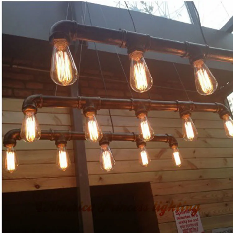 

Industrial lighting retro-style bar cafe bar chandelier chandelier creative personality plumbing, material iron, E27, AV110-240V