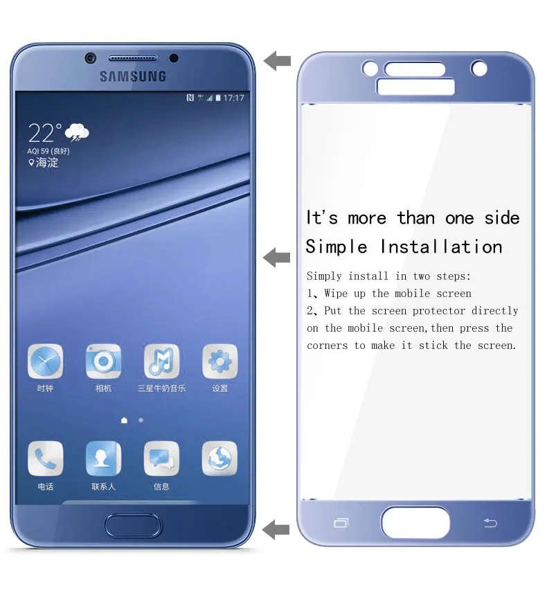1 шт. IMAK Crystal II чехол для Samsung Galaxy A3 (2017) + полный охват защитное стекло пленка |