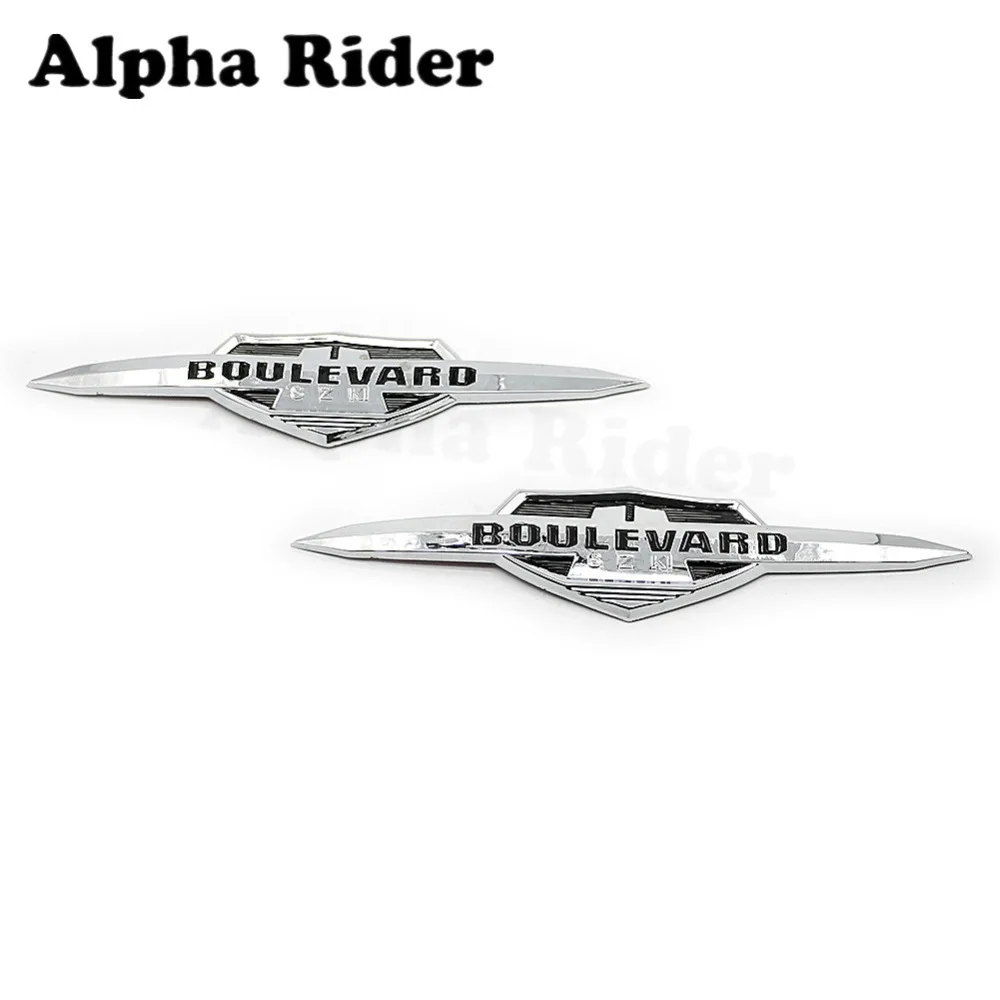 2 Piece Motorcycle Gas Tank Emblem Badge Chrome For Suzuki Boulevard VL400 800 C50 M50 C90 M90 M109R | Автомобили и мотоциклы