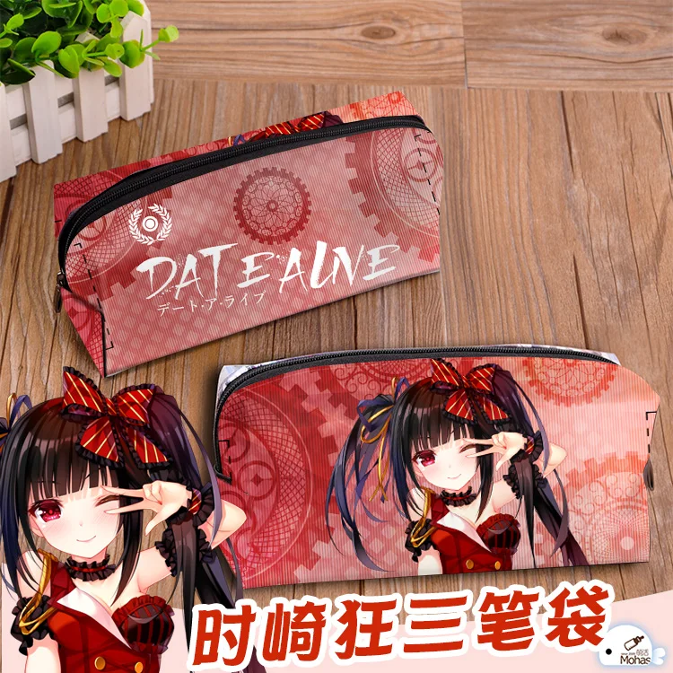 Аниме Дата а LIVE Yatogami Tohka Yoshino Tokisaki Kurumi Косплей Студенческая ручка сумка карандаш