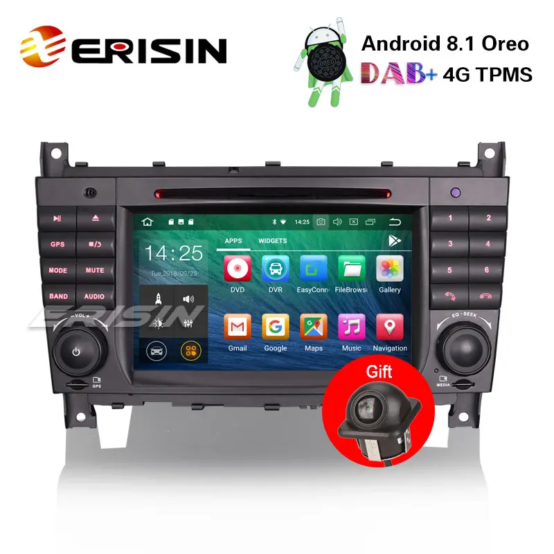 Erisin ES3869C 7 &quotAndroid 8 1 автомобильный стерео gps DVD проигрыватель компакт дисков DAB для