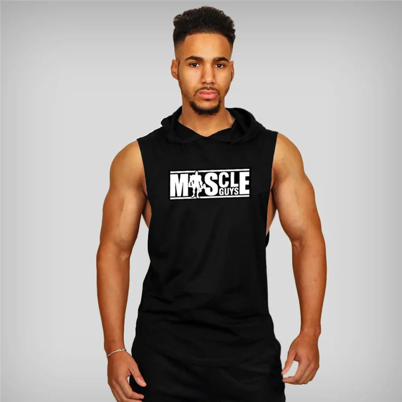 Бренд Muscleguys толстовки для бодибилдинга спортивные без рукавов Толстовка фитнеса