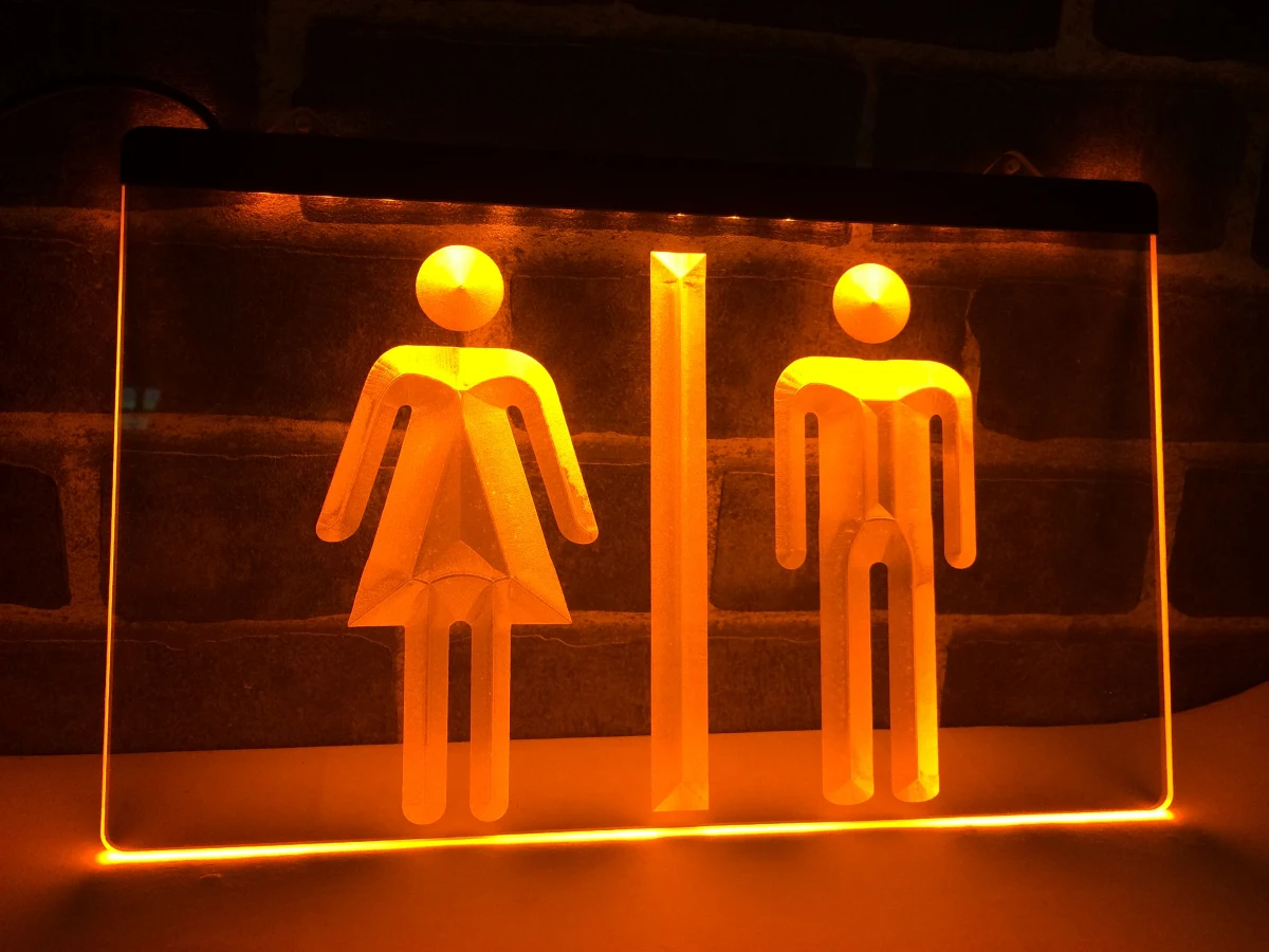 LB219- Toilet Washrooms Restrooms Display Light Sign home decor crafts | Дом и сад