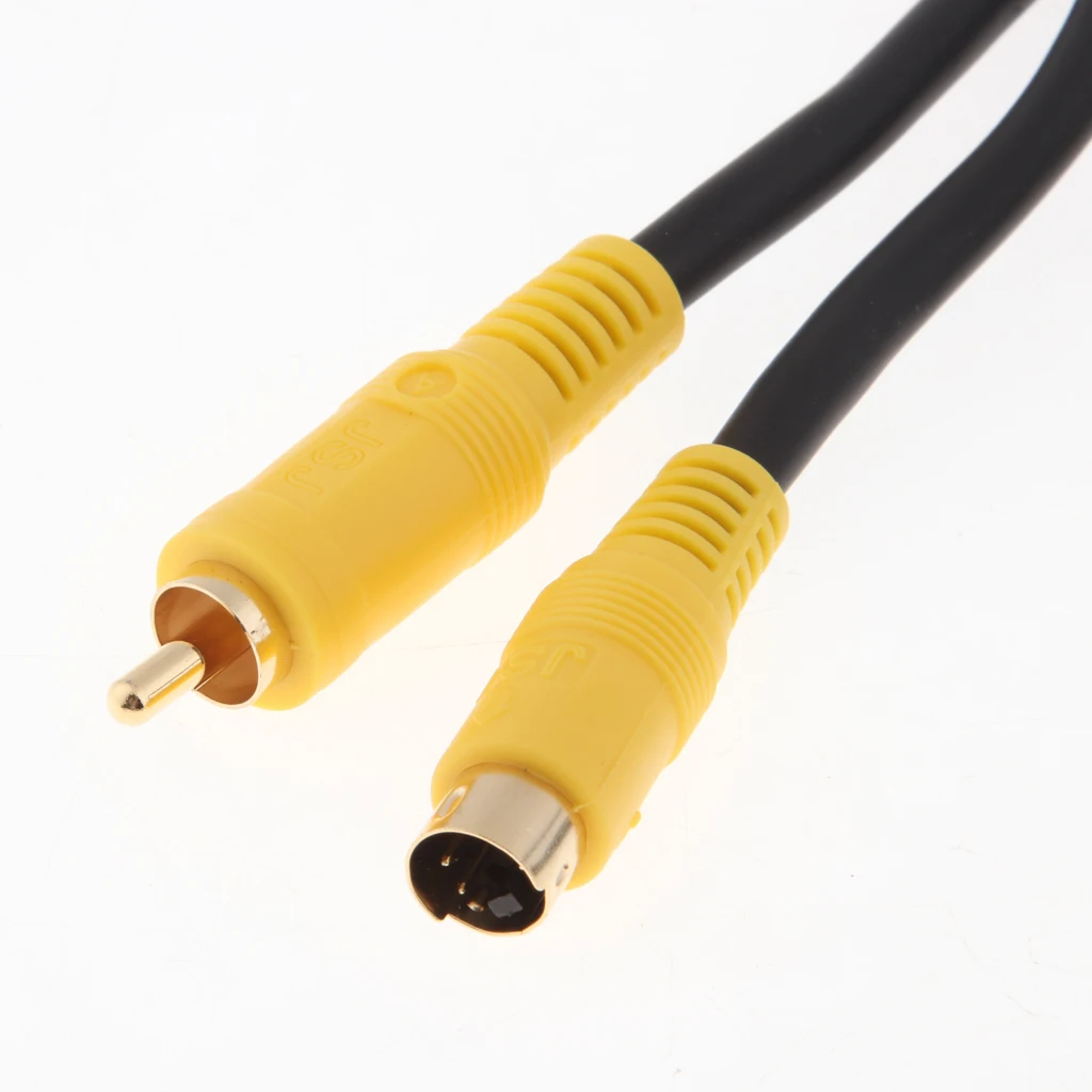 S видео 4pin к RCA папа мужчине ТВ кабель адаптер терминал|Кабели VGA| |