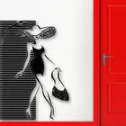 Сексуальные модные женские виниловые настенные наклейки для одежды, украшения для окна магазина, наклейки для украшения дома, спальни, картина MV15
