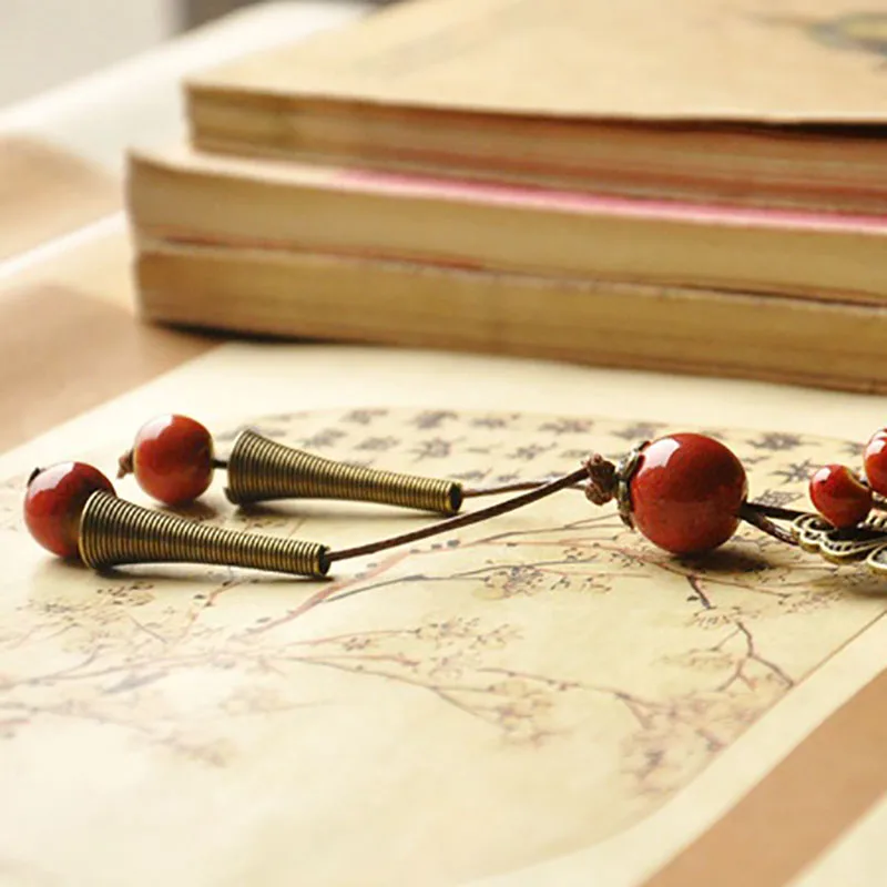 Ожерелье-бабочка золотого цвета с красными бусинами в форме капли воды чокер для