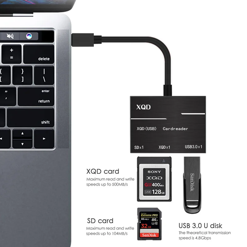 Type-C для XQD/SD карты высокоскоростной кард-ридер USB3.0 высокоскоростная камера компьютерный набор адаптер для sony серии G Lexar XQD карты