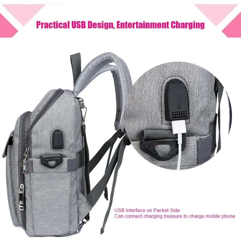 

High Outdoor Backpack Large Capacity Multi-Pockets Zipper Casual Baby Bag DOG88