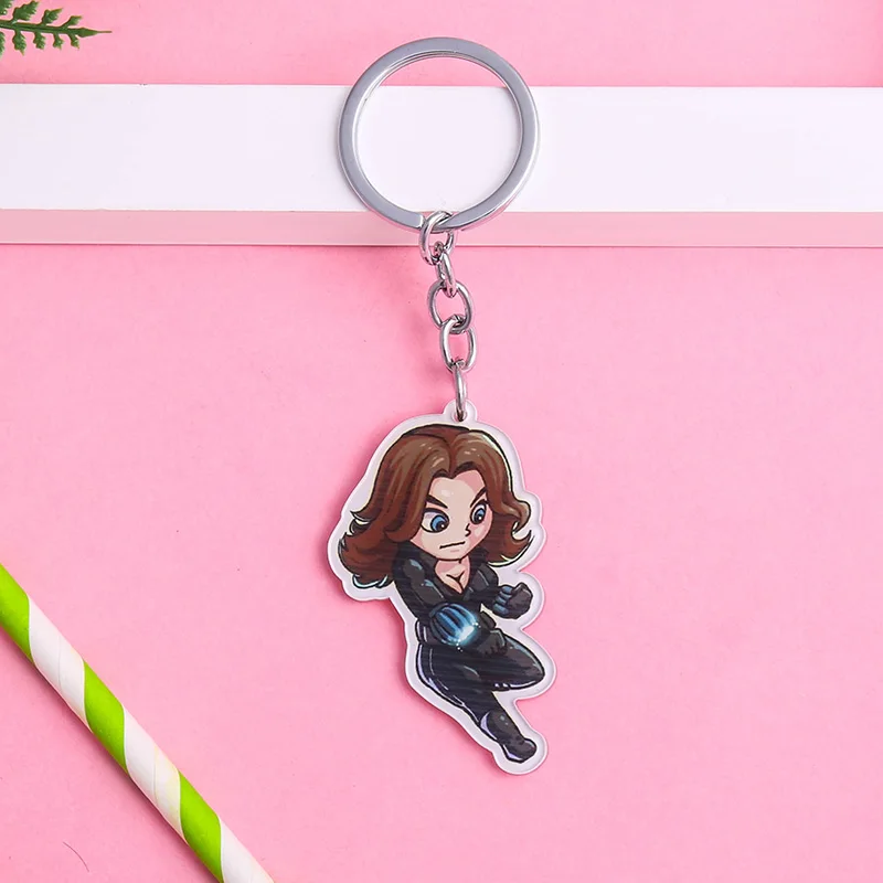keychain7 Marvel Badges Avengers Brooch Pins Thor Pin Movie Endgame Jewelry Iron Man Captain America Spiderman Brooches For Women Men Gift - Окраска металла: keychain7