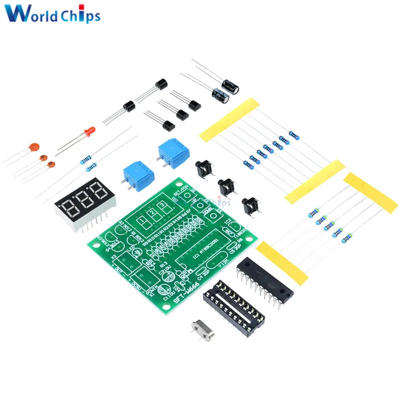 DIY наборы AT89C2051 DS18B20 комплект цифровой контроллер температуры Светодиодная