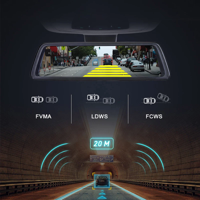 Автомобильный видеорегистратор QUIDUX 10 &quotс ночным видением 4G Android GPS FHD двойной