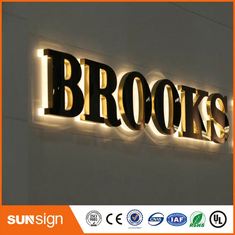 Реклама из нержавеющей стали буквы светодиодный для косметики названия