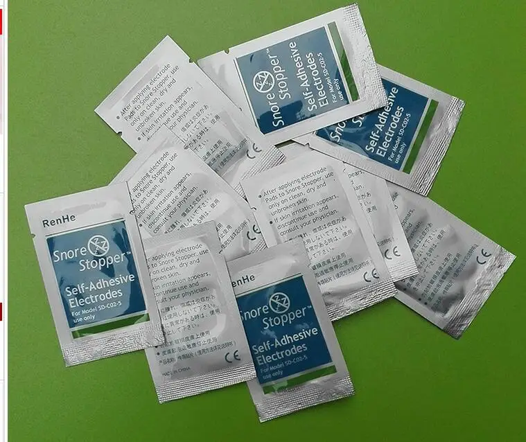 Упаковка из 10 шт. браслет против храпа электродные накладки Self-клеящиеся электроды паста аппарат для сна гелевый коврик анти храп инфракрасный проводящий патч