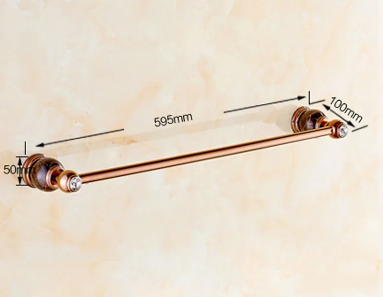 Ванная комната одно полотенце бар нефритовый латунный настенный держатель для