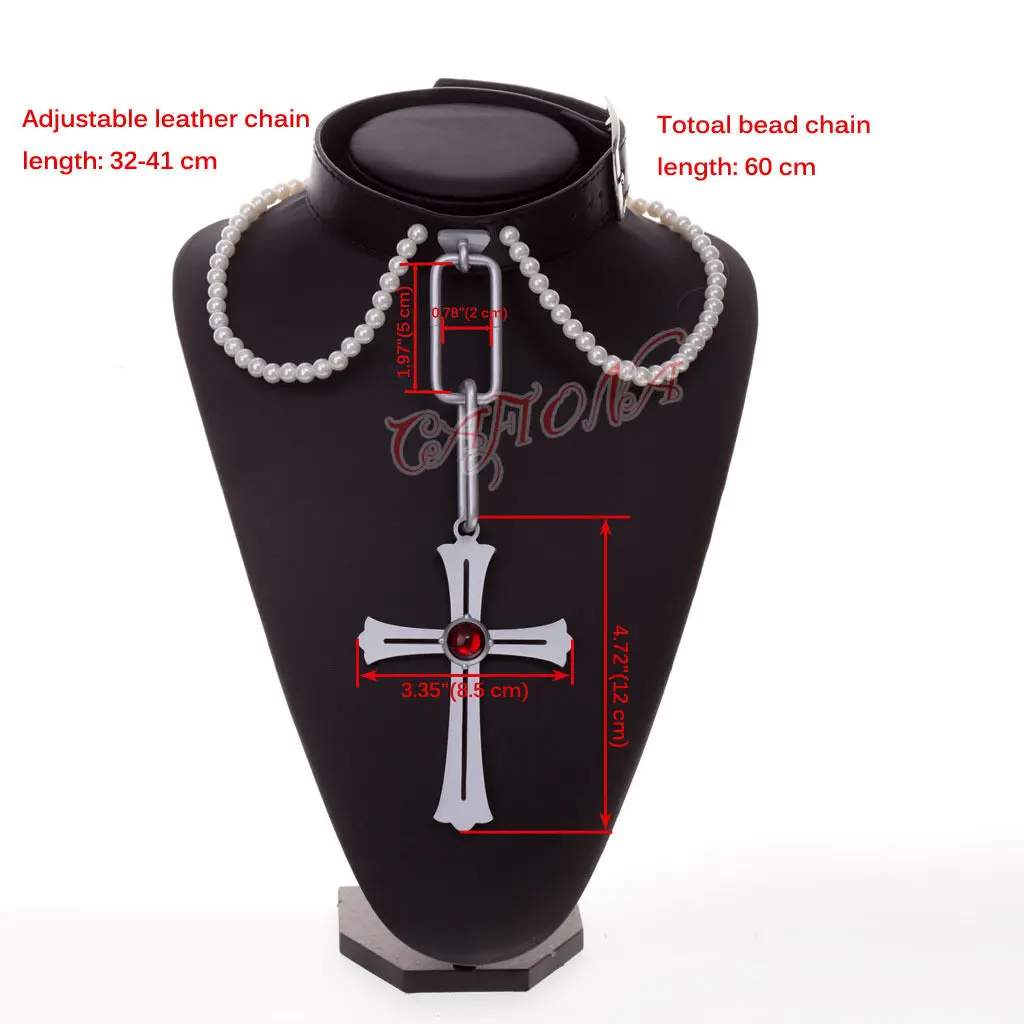 Кожаное ожерелье с подвеской Cafiona росально и вампир