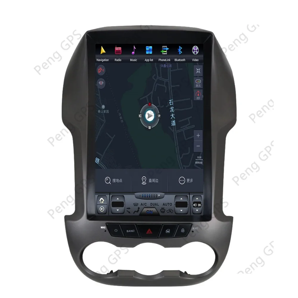 Tesla style 12,1 дюймов Android9.0 автомобильный Радио gps навигация для Ford Ranger 2011- без автомобильного dvd-плеера стерео Мультимедиа Аудио