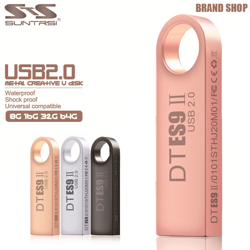 Suntrsi New Style USB Flash Drive 32GB 16GB 8GB Real Capacity 64GB Pendrive High Speed USB2.0 Memory Stick | Компьютеры и офис
