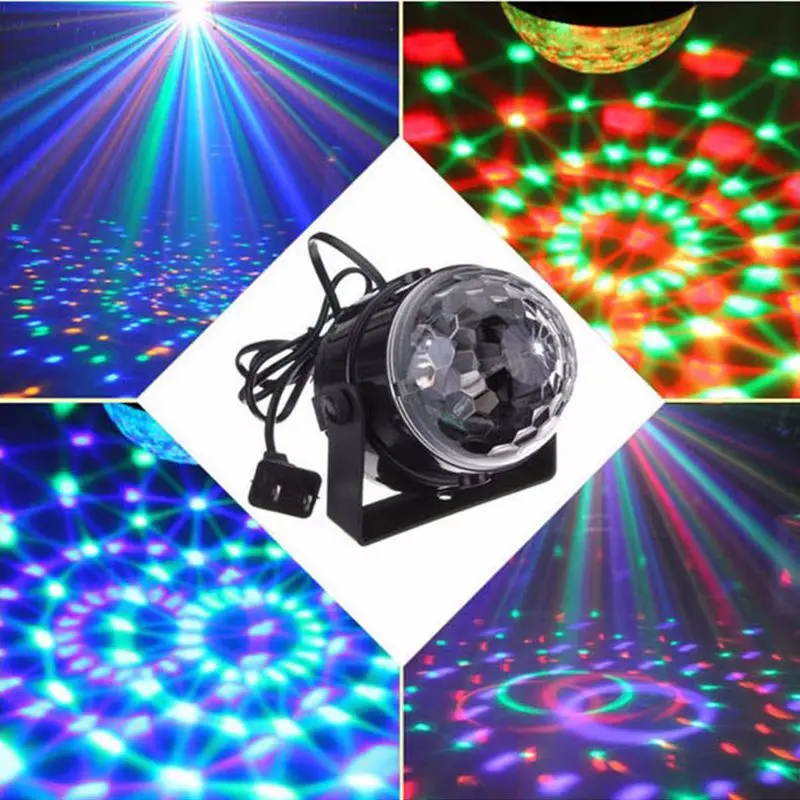 Новый RGB 5 Вт Светодиодный Кристаллический волшебный контрольный шар лазерные