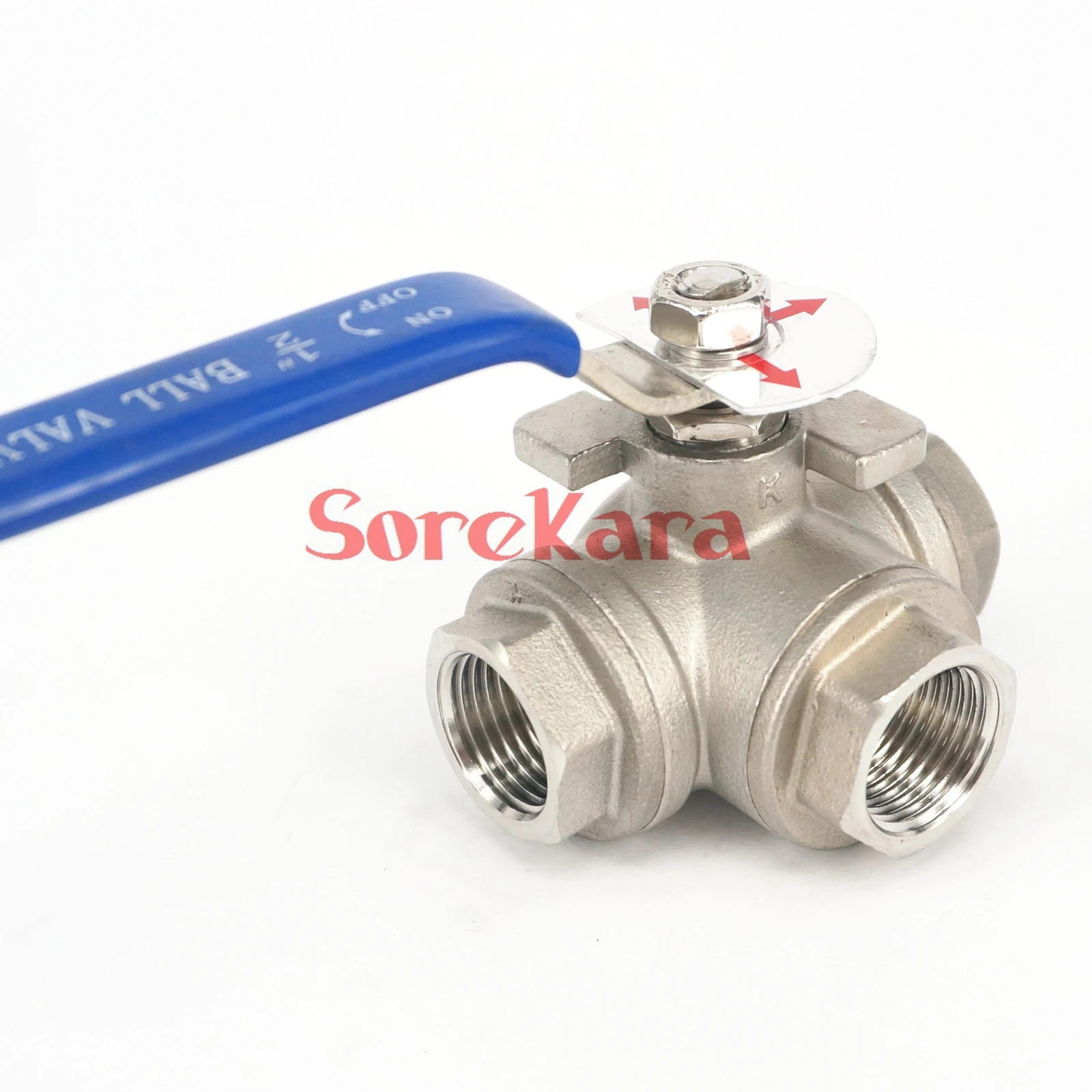 DN15 1/2 &quotBSP Женская резьба 304 нержавеющая сталь 3-ходовой Т-порт шаровой клапан