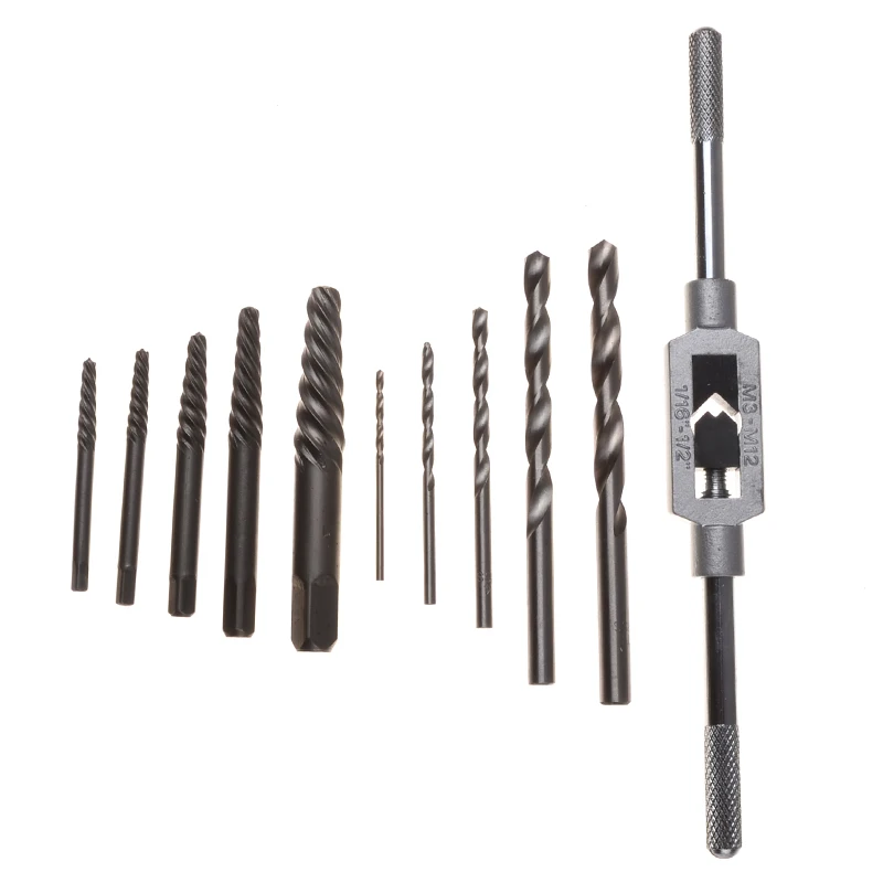 11 шт. набор экстракторов винтов для удаления сломанных болтов с держателем