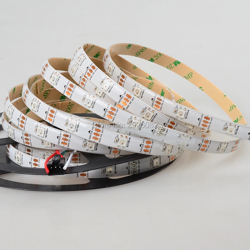 1 м/5 м 30 светодиодный s/m SK6812 полосы светильник Цифровой пикселей RGB 5050 SMD гибкие