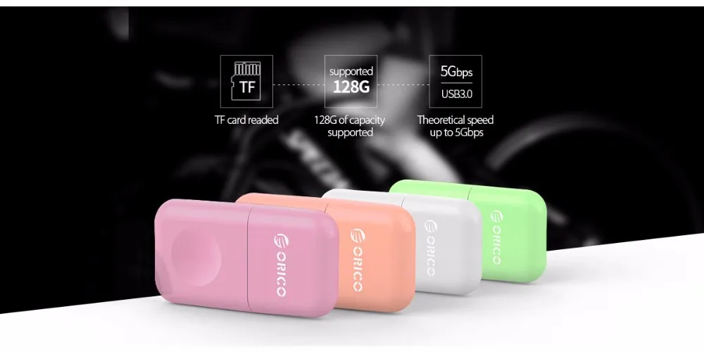 ORICO USB 3,0 SD TF кард-ридер 5 Гбит/с сверхскоростная передача Тип C кардридер портативный многофункциональный матч с OTG