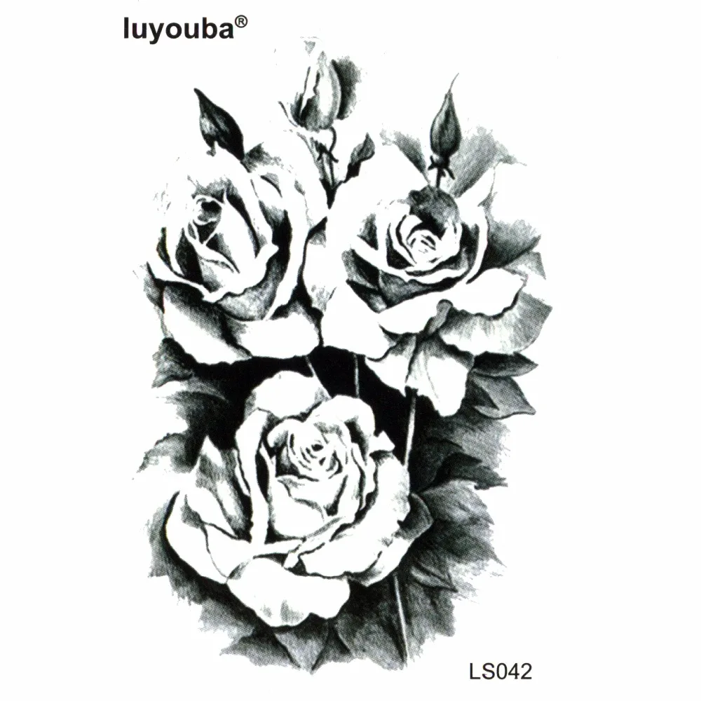 

200pcs Flower waterproof temporary tattoos men harajuku flash tattoo sticker Peony beauty body tattoo men pegatinas henna tatoo