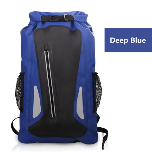 Deep Blue 25L открытый речной Поход Рюкзак Водонепроницаемый Мешок Кемпинг Туризм Рюкзаки сухой мешок дрейфующее плавание сумки двойной плечевой ремень - Цвет: Deep Blue