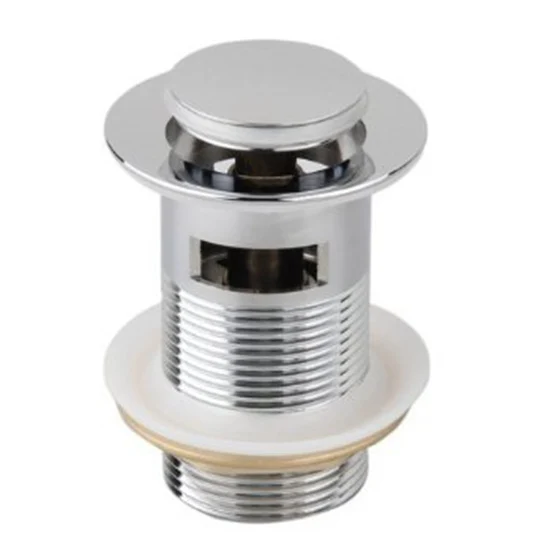 

8cm Bung Sink Washbasin Brass Cap with Small Overflow Pop-up